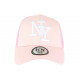 Casquette NY Rose Clair Filet Blanc Trucker Baseball Classe Gybz ANCIENNES COLLECTIONS divers