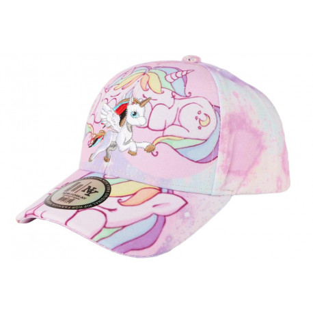Casquette Fille Licorne Blanche et Rose Fashion Baseball Liny 6 a 12 ans ANCIENNES COLLECTIONS divers