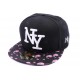 Snapback Ny Noir et rose visière imprimée ANCIENNES COLLECTIONS divers