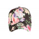 Casquette Enfant Noire Fleurs Vieux Rose NY Baseball Bora de 7 à 12 ans ANCIENNES COLLECTIONS divers