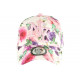 Casquette Enfant Blanche Fleurs Rose et Violettes NY Baseball Bora de 7 à 12 ans ANCIENNES COLLECTIONS divers