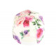 Casquette Enfant Blanche Fleurs Rose et Violettes NY Baseball Bora de 7 à 12 ans ANCIENNES COLLECTIONS divers