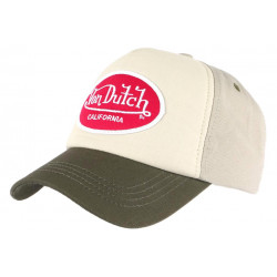 Casquette Von Dutch Beige et Rouge Baseball California Jack ANCIENNES COLLECTIONS divers