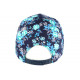 Casquette NY Bleue Petites Fleurs Turquoises Tendance Baseball Wess ANCIENNES COLLECTIONS divers