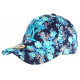 Casquette Enfant Bleue Petites Fleurs Turquoises NY Baseball Wess de 7 a 12 ans ANCIENNES COLLECTIONS divers