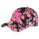 Casquette NY Rose et Noire Petites Fleurs Blanches Tendance Baseball Wess ANCIENNES COLLECTIONS divers