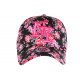 Casquette NY Rose et Noire Petites Fleurs Blanches Tendance Baseball Wess ANCIENNES COLLECTIONS divers