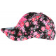 Casquette NY Rose et Noire Petites Fleurs Blanches Tendance Baseball Wess ANCIENNES COLLECTIONS divers