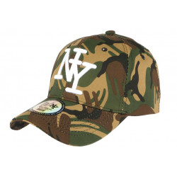 Casquette NY camouflage militaire Kaki et marron Baseball Kaptyn CASQUETTES Hip Hop Honour