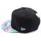 Casquette Snapback NY Noir avec visière imprimée florale ANCIENNES COLLECTIONS divers