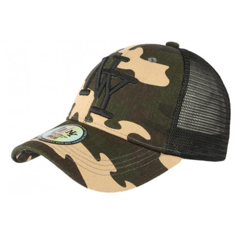 Casquette Filet Camouflage Verte Noire Marron Baseball Trucker NY Gybz CASQUETTES Hip Hop Honour