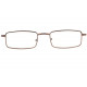 Lunettes de lecture rectangles metal marron Reyx Lunettes Loupes New Time