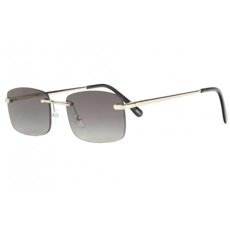 Lunette de Soleil Percées Noires Monture Argent Homme et Femme Saky LUNETTES SOLEIL Eye Wear