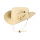 Chapeau Bob Safari Beige Marron Clair Lien Serrage et Protege Nuque Bob Safari Nyls Création