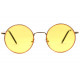 Lunettes de Soleil Ronde Jaune et Doree tendance Obladi LUNETTES SOLEIL Eye Wear