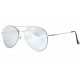 Lunettes de Soleil Aviateur Miroir Gris Argent Classe Flying LUNETTES SOLEIL Eye Wear