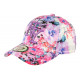 Casquette NY Violette et Rose a Fleurs Baseball Fashion Spring ANCIENNES COLLECTIONS divers