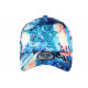 Casquette NY Bleu et Beige Florale Fashion Baseball Spring CASQUETTES Hip Hop Honour