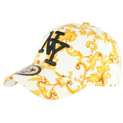 Casquette Enfant Blanche et Jaune Streetwear Baseball NY Bolga 7 à 12 ans ANCIENNES COLLECTIONS divers