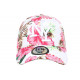 Casquette NY Blanche et Rose a Fleurs Exotiques Baseball Hawai ANCIENNES COLLECTIONS divers