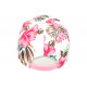 Casquette NY Blanche et Rose a Fleurs Exotiques Baseball Hawai ANCIENNES COLLECTIONS divers