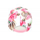 Casquette Enfant Blanche Fleurs Roses Exotiques Baseball NY Hawai de 7 a 12 ans ANCIENNES COLLECTIONS divers