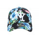 Casquette NY Noire et Bleue a Fleurs Exotiques Baseball Hawai ANCIENNES COLLECTIONS divers