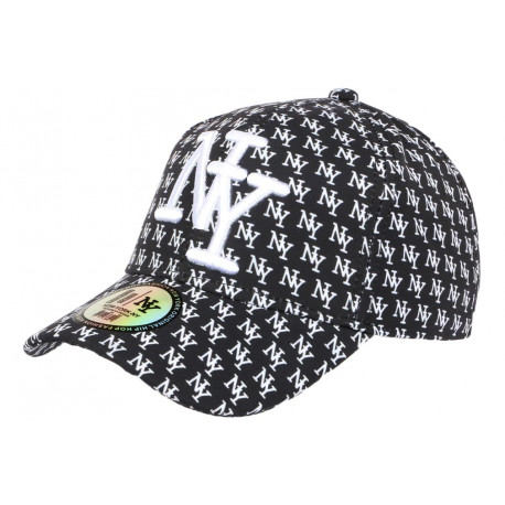 Casquette NY Noire et Blanche Design New York Fashion Baseball Avenue CASQUETTES Hip Hop Honour