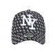 Casquette NY Noire et Blanche Design New York Fashion Baseball Avenue CASQUETTES Hip Hop Honour