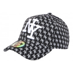 Casquette NY Enfant Noire et Blanche Streetwear Fashion Baseball Avenue de 7 à 11 ans Casquette Enfant Hip Hop Honour