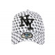 Casquette NY Blanche et Noire Graphisme New York Fashion Baseball Avenue CASQUETTES Hip Hop Honour