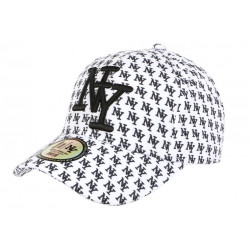 Casquette NY Enfant Blanche et Noire Streetwear Tendance Baseball Avenue de 7 à 11 ans Casquette Enfant Hip Hop Honour