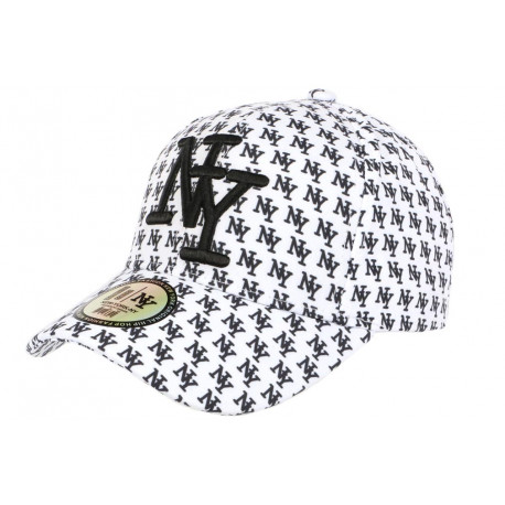 Casquette NY Enfant Blanche et Noire Streetwear Tendance Baseball Avenue de 7 à 11 ans Casquette Enfant Hip Hop Honour