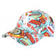 Casquette Enfant NY Bleu Turquoise et Rouge Fashion Baseball Boum de 7 à 11 ans Casquette Enfant Hip Hop Honour