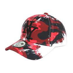 Casquette Enfant Camouflage Rouge et Noire Baseball NY Militaire Marchy 7 a 12 ans ANCIENNES COLLECTIONS divers