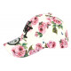 Casquette Enfant Blanche Fleurs Roses Baseball NY Bali de 7 à 12 ans ANCIENNES COLLECTIONS divers