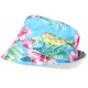 Chapeau Bob Bleu Ciel Fleurs Rouges Tropicales Hawai Fashion BOB Hip Hop Honour