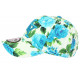 Casquette Enfant Blanche Fleurs Bleues Baseball NY Bora de 7 à 12 ans ANCIENNES COLLECTIONS divers