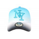 Casquette NY Bleu en Degrade Gris Classe et Tendance Baseball Renbo CASQUETTES Hip Hop Honour