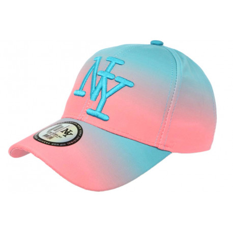 Casquette NY Rose en Degrade Bleu Classe et Tendance Baseball Renbo ANCIENNES COLLECTIONS divers