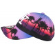Casquette NY Violette et Rouge Tropical Beach Night Baseball Fashion ANCIENNES COLLECTIONS divers