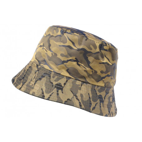 Chapeau Bob Militaire Dore et Bleu Camouflage Armee Fashion Boby BOB Hip Hop Honour