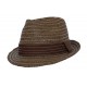 Chapeau de paille Oakland en raphia marron ANCIENNES COLLECTIONS divers