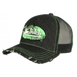 Casquette Von Dutch Noire Patch Vert Fluo Trucker Baseball Adri CASQUETTES VON DUTCH