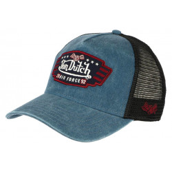 Casquette Von Dutch Bleue Trucker Noir Baseball Retro Air Force Top ANCIENNES COLLECTIONS divers