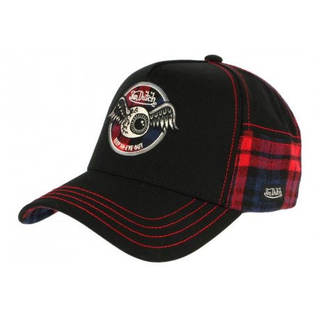 Casquette Von Dutch Rouge et Noire Carreaux Retro Baseball Acar ANCIENNES COLLECTIONS divers