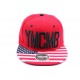 Snapback YMCMB Rouge et visière façon drapeau US ANCIENNES COLLECTIONS divers