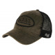 Casquette Von Dutch Marron Effet Cuir Baseball Trucker John CASQUETTES VON DUTCH