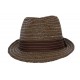 Chapeau de paille Oakland en raphia marron ANCIENNES COLLECTIONS divers