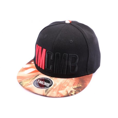 Snapback YMCMB Noir et visière imprimée ANCIENNES COLLECTIONS divers